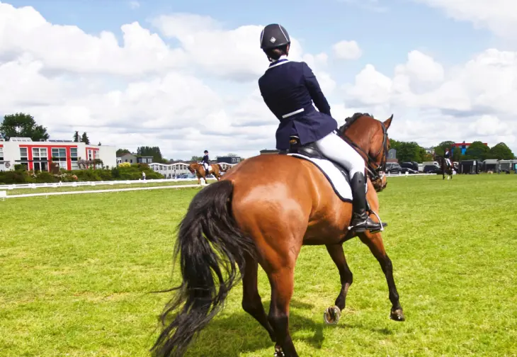 how to sit up straight dressage